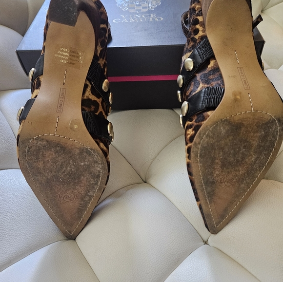 Vince Camuto Krellen leopard print heels size 9 - Picture 5 of 6